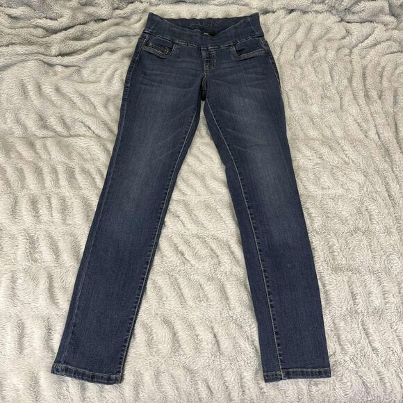 Jag Jeans Denim - Jag Jeans Womens 4 High Rise Skinny Dark Wash Pull On Jeggings Stretch Everyday